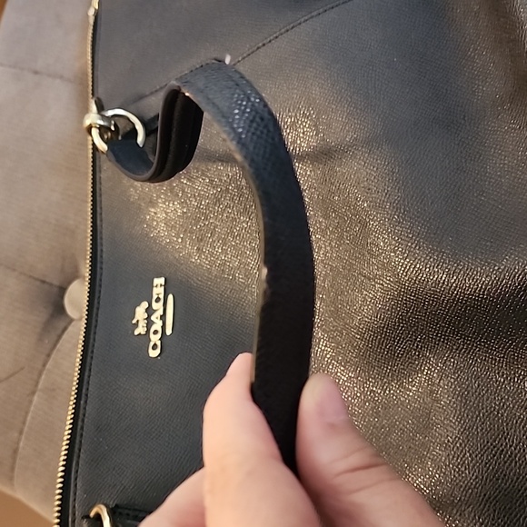 Coach black purse bag pocketbook zipper - Picture 9 of 10